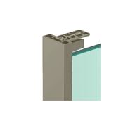 Immagine di Set con accessori palo terminale porta scorrevole fino a 3000 mm verniciato bianco ral 9002 per sistema parete Grid 