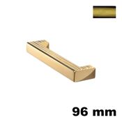 Immagine di Maniglia L140 A interasse 96 mm ottone finitura bronzo sfumato 