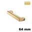 Immagine di Maniglia L140 B interasse 64 mm ottone finitura oro lucido 