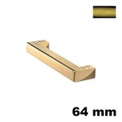 Immagine di Maniglia L140 B interasse 64 mm ottone finitura bronzo sfumato 