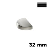 Immagine di Maniglia U874 A interasse 32 mm metallo pressofuso finitura nero lucido 