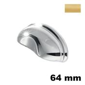 Immagine di Maniglia U886 interasse 64 mm metallo pressofuso finitura oro 