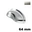 Immagine di Maniglia U886 interasse 64 mm metallo pressofuso finitura nichel satinato 