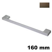 Immagine di Maniglia U9020 B interasse 160 mm metallo pressofuso finitura bronzo spazzolato 