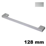 Immagine di Maniglia U9020 B/C interasse 128 mm metallo pressofuso finitura argento 