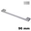 Immagine di Maniglia U9020 C interasse 96 mm metallo pressofuso finitura argento 