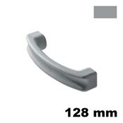 Immagine di Maniglia U9044 A interasse 128 mm gomma colore grigio 
