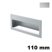 Immagine di Maniglia U9045 A da incassare 110x42 mm metallo pressofuso finitura argento 