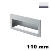 Immagine di Maniglia U9045 A da incassare 110x42 mm metallo pressofuso finitura cromo lucido 