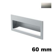 Immagine di Maniglia U9045 B da incassare 60x42 mm metallo pressofuso finitura nichel satinato 