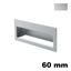 Immagine di Maniglia U9045 B da incassare 60x42 mm metallo pressofuso finitura argento 