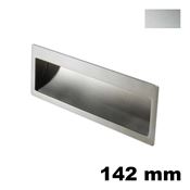 Immagine di Maniglia U9052 da incassare 142x45 mm metallo pressofuso finitura argento 