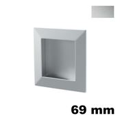 Immagine di Maniglia U9078 B da incassare 69x69 mm metallo pressofuso finitura argento 