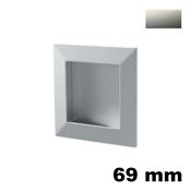 Immagine di Maniglia U9078 B da incassare 69x69 mm metallo pressofuso finitura nichel satinato 