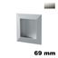 Immagine di Maniglia U9078 B da incassare 69x69 mm metallo pressofuso finitura nichel satinato 
