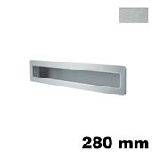 Immagine di Maniglia U9102 da incassare 280x40 mm metallo pressofuso finitura cromo satinato 