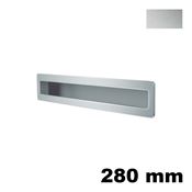 Immagine di Maniglia U9102 da incassare 280x40 mm metallo pressofuso finitura argento 