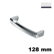 Immagine di Maniglia U9103 C interasse 128 mm metallo pressofuso finitura cromo lucido 