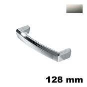Immagine di Maniglia U9103 C interasse 128 mm metallo pressofuso finitura nichel satinato 