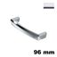 Immagine di Maniglia U9103 D interasse 96 mm metallo pressofuso finitura cromo lucido 