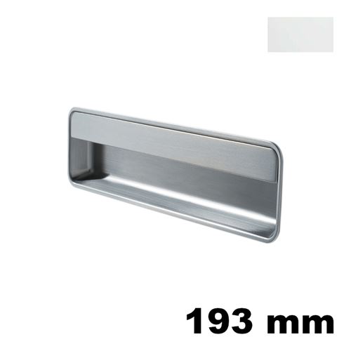 Immagine di Maniglia U9148 A da incassare 193x51,5 mm metallo pressofuso finitura bianco opaco 
