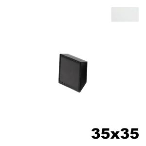 Immagine di Maniglia U9160 C Blank 35x35 mm metallo pressofuso finitura bianco opaco 