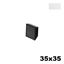 Immagine di Maniglia U9160 C Blank 35x35 mm metallo pressofuso finitura bianco opaco 