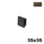 Immagine di Maniglia U9160 C Blank 35x35 mm metallo pressofuso finitura bronzo ossidato 