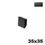 Immagine di Maniglia U9160 C Blank 35x35 mm metallo pressofuso finitura antracite 