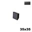 Immagine di Maniglia U9160 C Combi 35x35 mm metallo pressofuso finitura antracite/ardesia 