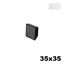 Immagine di Maniglia U9160 C Combi 35x35 mm metallo pressofuso finitura bianco/ardesia 