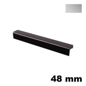 Immagine di Maniglia U9171 D interasse 48 mm metallo pressofuso finitura argento 