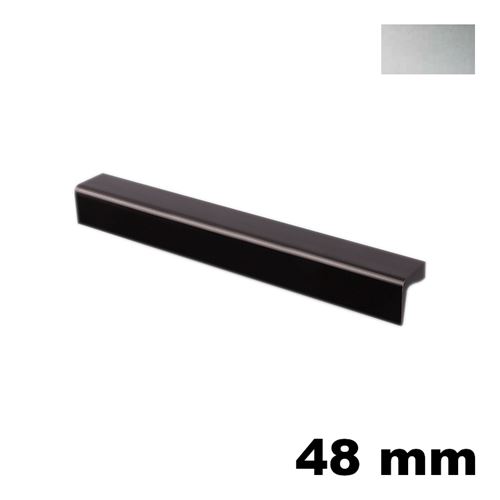 Immagine di Maniglia U9171 D interasse 48 mm metallo pressofuso finitura argento 