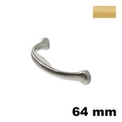 Immagine di Maniglia U945 C interasse 64 mm metallo pressofuso finitura oro 