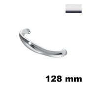 Immagine di Maniglia U946 B interasse 128 mm metallo pressofuso finitura cromo lucido 