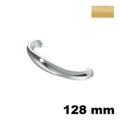 Immagine di Maniglia U946 B interasse 128 mm metallo pressofuso finitura oro 