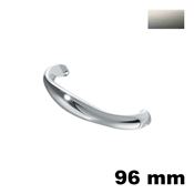 Immagine di Maniglia U946 C interasse 96 mm metallo pressofuso finitura nichel satinato 