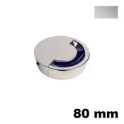 Immagine di Passacavo U1016 metallo pressofuso diamentro 80 mm finitura argento 