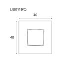 Immagine di Pomolo L119 ottone 40x40 mm finitura oro lucido 