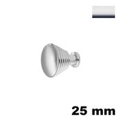 Immagine di Pomolo U835 A ottone diametro 25 mm finitura cromo lucido 