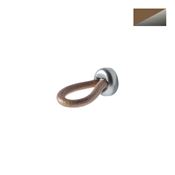 Immagine di Pomolo U912 D metallo pressofuso e laccetto in cuoio finitura argento 