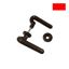 Immagine di Maniglia per porte Duna con rosetta per chiave Patent colore rosso 