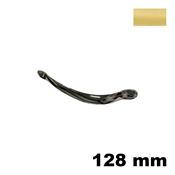 Immagine di Maniglia L145 A interasse 128 mm ottone finitura oro lucido 