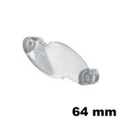 Immagine di Maniglia U9091 interasse 64 mm polipropilene trasparente 