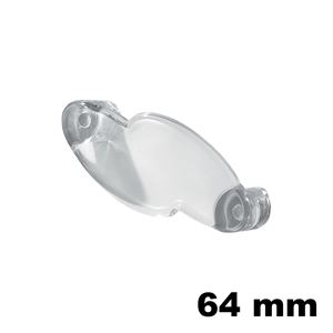 Immagine di Maniglia U9091 interasse 64 mm polipropilene trasparente 