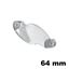 Immagine di Maniglia U9091 interasse 64 mm polipropilene trasparente 