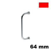 Immagine di Maniglia U930 B interasse 64 mm metallo pressofuso finitura rosso 