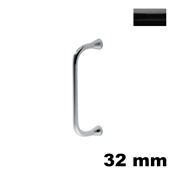 Immagine di Maniglia U930 C interasse 32 mm metallo pressofuso finitura nero lucido 