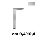 Immagine di Piedino U650 E1 altezza 9,4/10,4 cm in alluminio 
