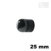 Immagine di Pomolo U869 A diametro 25 mm metallo pressofuso finitura bianco 